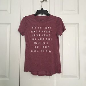 Maroon T-Shirt with Words (lol)